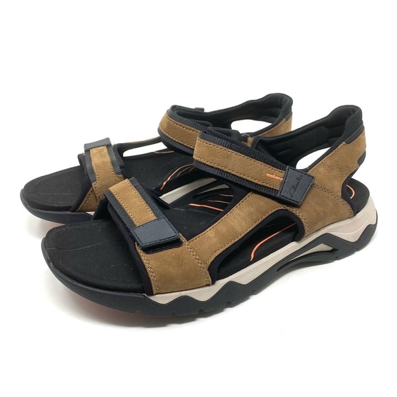 Clarks Wave 2.0 Jump Men’s Sandals Size 13 Tan Leather Walking Comfort Shoes main image 5